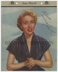 7s669 JANE POWELL signed Dixie ice cream premium 1953 pretty portrait when she made Small Town Girl!