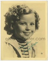 7s777 SHIRLEY TEMPLE signed 6x7 fan photo 1930s cute smiling portrait of the legendary child star!