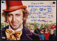 7s078 WILLY WONKA & THE CHOCOLATE FACTORY signed 12x17 REPRO poster 2000s by Wilder & FIVE others!