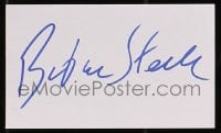 7s197 BARBARA STEELE signed 3x5 index card 1980s includes an original 1960 insert from Black Sunday!