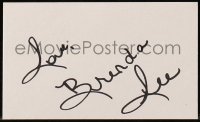 7s155 BRENDA LEE signed 3x5 index card 1960s includes two self-titled record albums!