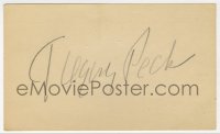 7s808 GREGORY PECK signed 3x5 index card 1950s it can be framed & displayed with a repro still!