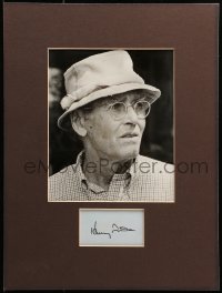 7s106 HENRY FONDA signed 3x5 index card in 12x16 display 1950s ready to hang on the wall!