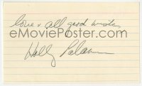 7s809 HOLLY PALANCE signed 3x5 index card 1980s it can be framed & displayed with a repro still!