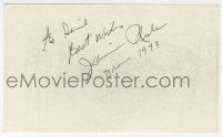 7s259 JANICE RULE signed 3x5 index card 1993 includes a 1956 title card from A Woman's Devotion!