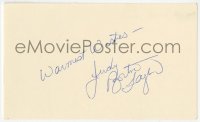 7s813 JUDY NORTON signed 3x5 index card 1970s it can be framed & displayed with a repro still!