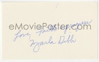 7s817 MARLA GIBBS signed 3x5 index card 1970s it can be framed & displayed with a repro still!