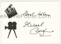 7s261 MICHAEL GOUGH signed 4x5 index card 1980s includes a 1961 lobby card from Konga!