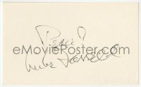 7s818 MIKE FARRELL signed 3x5 index card 1970s it can be framed & displayed with a repro still!