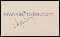 7s169 NANCY WILSON signed 3x5 index card 1980s includes a 1980 Bebe Le Strange record!