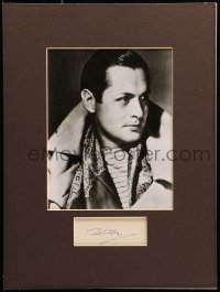 7s107 ROBERT MONTGOMERY signed 3x5 index card in 12x16 display 1940s ready to hang on the wall!