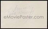 7s262 RUTH HUSSEY signed 3x5 index card 1980s includes a 1941 one-sheet from Our Wife!