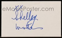 7s173 SHELLEY WINTERS signed 3x5 index card 1980s includes a 1964 A House is Not a Home record!