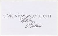 7s263 URSULA ANDRESS signed 3x5 index card 1980s includes a 1965 lobby card from Up to His Ears!