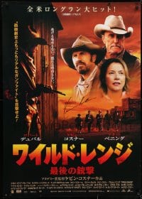 7s007 OPEN RANGE signed Japanese 29x41 2004 by Kevin Costner, great cowboy image w/ Duvall & Bening!