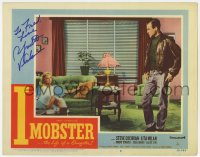 7s295 I MOBSTER signed LC #8 1958 by Yvette Vickers, who's seducing Steve Cochran in leather jacket!
