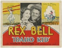 7s284 IDAHO KID signed TC 1936 by Marion Shilling, great c/u of her romance by cowboy Rex Bell!