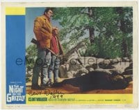 7s300 NIGHT OF THE GRIZZLY signed LC #8 1966 by Clint Walker, who's with young boy by dead guy!
