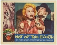 7s301 NOT OF THIS EARTH signed LC 1957 by Jonathan Haze, c/u Beverly Garland grabbed by alien Birch!
