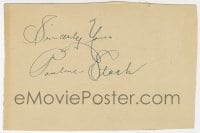 7s302 PAULINE STARKE signed heavily trimmed LC 1920s the pretty actress over the ocean!