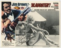 7s304 SLAUGHTER signed LC #7 1972 by Stella Stevens, who's close up in bikini by swimming pool!