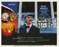 7s308 TIME AFTER TIME signed LC #8 1979 by Malcolm McDowell, great close up as H.G. Wells!