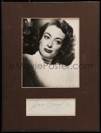 7s103 JOAN CRAWFORD signed letter in 12x16 display 1962 ready to hang on the wall!