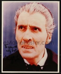 7s182 CURSE OF FRANKENSTEIN/HORROR OF DRACULA group of 2 signed items 1964 by Peter Cushing AND Christopher Lee!