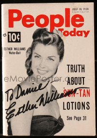 7s183 GIRLS & MORE GIRLS group of 2 signed items 1950s by Esther Williams AND Betty Hutton + record!