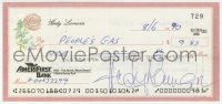 7s719 HEDY LAMARR signed 3x6 canceled check 1990 paying $9.83 to People's Gas !
