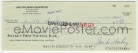 7s720 JACK HALEY signed 3x8 canceled check 1966 the Tin Man paid $4.86 to woman named Yvette Berman!