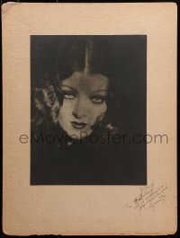 7s124 MYRNA LOY signed matted 10x13 still 1925 by BOTH the star AND the photographer Yarborough!