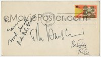 7s738 ROBERT DE NIRO/JOHN HOUSEMAN/PETER USTINOV signed first day cover 1977 all on one envelope!