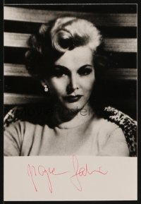 7s239 ZSA ZSA GABOR signed 4x6 REPRO photo 1980s w/ 1958 Queen of Outer Space Mexican LC & still!