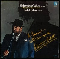 7s193 SEBASTIAN CABOT signed 33 1/3 RPM record 1967 a dramatic reading with music by Bob Dylan!