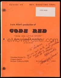 7s324 FERNANDO LAMAS signed revised TV script Nov 1981 screenplay for Code Red episode Family Affair!