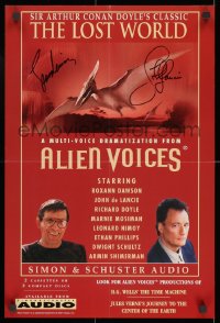 7s011 ALIEN VOICES signed 16x24 special poster 1997 by BOTH Leonard Nimay AND John de Lancie!