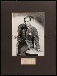 7s112 BING CROSBY signed 4x8 cut album page in 12x16 display 1940s ready to hang on the wall!
