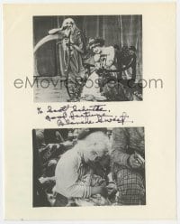 7s782 BLANCHE SWEET signed paper 1980s with two great scenes from silent movies!