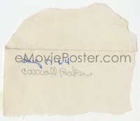 7s251 CARROLL BAKER signed 2x3 cut envelope 1980s includes a lobby card from Station Six-Sahara!