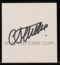 7s157 CATHERINE DENEUVE signed 3x3 cut index card 1980s w/ 1968 Young Girls of Rochefort record!