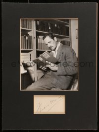 7s116 FREDRIC MARCH signed 3x5 cut album page in 12x16 display 1940 ready to hang on the wall!