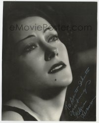 7s740 GLORIA SWANSON signed 9x11 book page 1980s super close portrait of the Hollywood star!