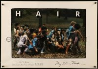 7s061 HAIR signed #92/200 17x24 art print 1979 by Milos Forman AND photographer Mary Ellen Mark!