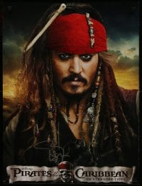 7s014 PIRATES OF THE CARIBBEAN: ON STRANGER TIDES signed 19x25 special poster 2011 by Johnny Depp!