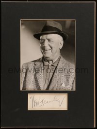 7s122 WILLIAM FRAWLEY signed 5x8 cut album page in 12x16 display 1940s ready to hang on the wall!