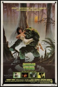 7s282 SWAMP THING signed NSS style 1sh 1982 by Adrienne Barbeau, Richard Hescox art, Wes Craven!