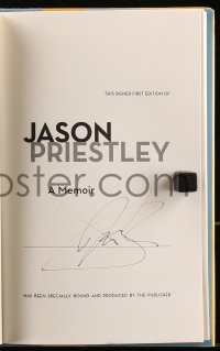 7s086 JASON PRIESTLEY signed 1st edition hardcover book 2014 his biography Jason Priestley: A Memoir!