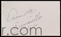 7s152 ANNETTE FUNICELLO signed 3x5 index card 1960s comes with Annette's Pajama Party record album!