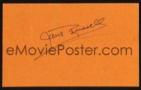 7s223 JANE RUSSELL signed 3x5 index card 1980s includes a 1952 Belgian poster from Montana Belle!